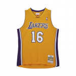 Mitchell & Ness NBA Gold Swingman Jersey Los Angeles Lakers 2009-10 Pau Gasol - Suurus M (SMJY7609-LAL09PGALTGD T-s&auml;rgid)