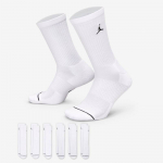 Jordan Everyday Cushioned Crew Dri-Fit Kojinės (6 Poros) - Suurus M (HV6228-100 Sokid)