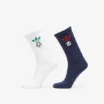 adidas Football Embroidered Crew Socks 2 Pairs White/ Night Indigo - Suurus M (KD8342 Sokid)