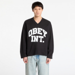 OBEY Football Jersey Ls Black - Suurus M (131030144-BLK T-s&auml;rgid)