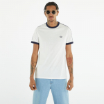 FRED PERRY Taped Ringer Snow White - Suurus M (M4620 129 T-s&auml;rgid)