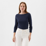 GAP Longsleeve Modal Bateau T-Shirt Navy Uniform - Suurus M (540606-00 T-s&auml;rgid)