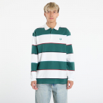 FRED PERRY Hw Jersey Striped Polo Shirt Snow White - Suurus M (M1728 129 T-s&auml;rgid)