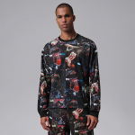 Jordan Flight Men's Printed Long-Sleeve Jersey Black/ White - Suurus M (IF1831-010 T-s&auml;rgid)