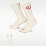 Nike Everyday Plus Cushioned Crew Socks 1-Pack Sail/ Team Crimson - Suurus M (IH8626-133 Sokid)