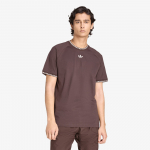 adidas Chest Stripes Engineered Collar T-Shirt Aurora Coffee - Suurus M (KE2170 T-s&auml;rgid)
