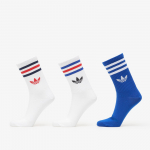 adidas 3-Stripes Crew Socks 3 Pairs White/ White/ Collegiate Royal - Suurus M (KD8252 Sokid)