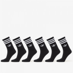 adidas 3-Stripes Crew Socks 6 Pairs Black - Suurus M (JV7411 Sokid)