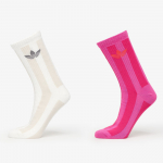 adidas Striped Crew Socks 2-Pack Off White/ Signal Green - Suurus M (JW2987 Sokid)