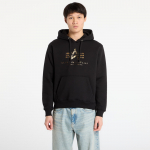 Alpha Industries Basic Hoodie BL Effect Print Black - Suurus M (178312EP-03 Džemprid)