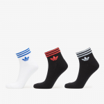 adidas 3-Stripes Ankle Socks 3 Pairs Black/ White/ Lucid Red - Suurus M (KD8258 Sokid)