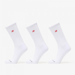 New Balance Red Patch Logo Crew Socks 3-Pack White - Suurus M (LAS50243WT Sokid)