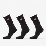 New Balance Red Patch Logo Crew Socks 3-Pack Black - Suurus M (LAS50243BK Sokid)