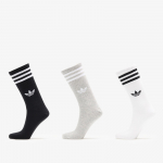 adidas 3S High Crew Socks 3-Pack White/ Medium Grey Heather/ Black - Suurus M (JV7418 Sokid)
