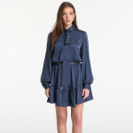 Sukienka Michael Kors Dot Ls Mini Dress Midnight Blue - Suurus M (MR683BYK9Q 409 Kleidid)