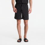 Urban Classics Striped Crinkle Resort Shorts Black/ Off White - Suurus M (TB7343-00851 L&uuml;hikesed p&uuml;ksid)