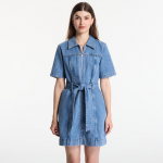 Sukienka Calvin Klein Jeans Belted Shirt Dress Radio Blues - Suurus M (LV047G738G YRC Kleidid)