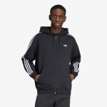adidas Adicolor Oversize Full-Zip Hoodie Black - Suurus M (KQ8919 Džemprid)