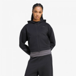 adidas Z.N.E. Cropped Full Zip Sweatshirt Black - Suurus M (KF6392 Džemprid)