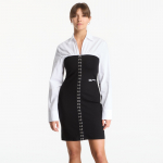 Sukienka Karl Lagerfeld Jeans Mixed Poplin Dress Black - Suurus M (B3W13050101 Kleidid)