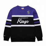 Mitchell&Ness NBA Vintage Logo Head Coach Fleece Pullover Sacramento Kings Fioletowo- - Suurus S (FCPO7800-SKIYYPPPBKP Džemprid)