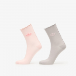 adidas Ruffle Socks 2 Pairs Sandy Pink/ Grey Two - Suurus S (KD0964 Sokid)