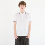 FRED PERRY Twin Tipped Fred Perry Shirt Snwht/ Bred/ Nvy - Suurus S (M3600 T60 T-s&auml;rgid)
