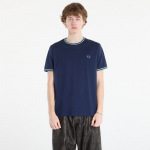 FRED PERRY Twin Tipped T-Shirt Tnsbl/ Snwht/ Dpmt - Suurus S (M1588V 86A T-s&auml;rgid)