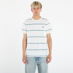 FRED PERRY Fine Stripe T-Shirt Snow White - Suurus S (M1734 129 T-s&auml;rgid)