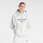 New Balance Linear Graphic Fleece Hoodie Ash Heather - Suurus S (MT611629AHH Džemprid)