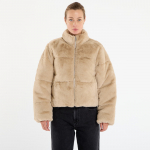Urban Classics Ladies Short Faux Fur Puffer Jacket Wetsand - Suurus S (TB7935-04732 Joped)