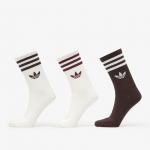 adidas 3-Stripes Crew Socks 3 Pairs Off White/ Aurora Coffee/ Off White - Suurus S (KD8253 Sokid)