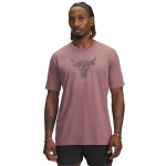 Under Armour Project Rock Brahma Bull SS Tee Maroon - Suurus S (1383191-651 T-s&auml;rgid)