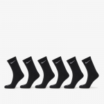 Nike Everyday Plus Cushioned Training Crew Socks (6 Pairs) Black/ White - Suurus S (SX6897-010 Sokid)