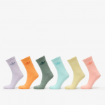 adidas Trefoil Crew Cushion Socks 6-Pack Silver Green/ Glow Pink/ Powder Yellow - Suurus S (JI9505 Sokid)