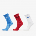 adidas Tie Dye Crew Socks 3 Pairs Crystal Sky/ Lucid Red/ White- Clear Blue - Suurus S (KD0975 Sokid)