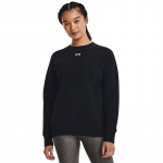 Under Armour Rival Fleece Crew Black/ White - Suurus S (1379508-001 Džemprid)