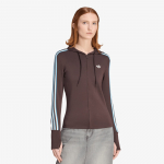 adidas Hooded Trefoil Zipper Jacket Aurora Coffee - Suurus S (KW4550 Džemprid)