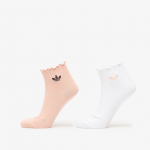 adidas Ruffle Quarter Socks Blush Pink/ White - Suurus S (KD8369 Sokid)