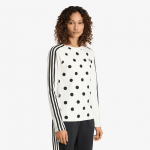 adidas Polka Dots Slim Long Sleeve Long-Sleeve Top Off White - Suurus S (KV1174 T-s&auml;rgid)