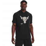 Under Armour Project Rock Terry Short Sleeve Hoodie Black - Suurus S (1370465-002 Džemprid)