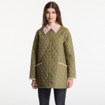 Barbour Icons Modern Liddesdale Quilted Jacket Bleached Olive/ Ancient/ Gardenia - Suurus S (LQU1852GN14 Joped)