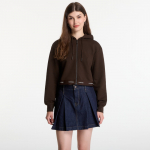 Calvin Klein Jeans Ls Terry Logo Waist Cropped Fz Hoodie Dark Coffee - Suurus S (LV047G252G TO2 Džemprid)