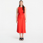 Sukienka Tommy Hilfiger Interlock Knot Detail Dress Fire Red - Suurus S (WW0WW50041 XNF Kleidid)