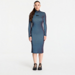 Sukienka EA7 Emporio Armani Train 7.0 Wmns Dress Fancy Ribs Black / Mysterioso - Suurus S (7W001571AF26347FC040 Kleidid)