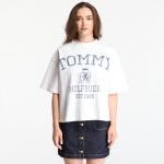 Tommy Hilfiger Varsity Crest Rlx Ss T-Shirt Ecru - Suurus S (WW0WW50940 YBL T-s&auml;rgid)