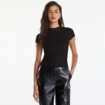 GUESS Ss Sheer Yoke Cn Perilla Ribbed Tee Jet Black/ Multi - Suurus S (W6YR31Z1023-JTMU T-s&auml;rgid)