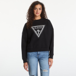 GUESS Cn Triangle Glitter Sweatshirt Jet Black - Suurus S (W6YQ14K4352-JBLK Džemprid)