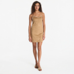 Sukienka GUESS Flaminia Faux Suede Mini Dress Safari Tan/ Multi - Suurus S (W6YK81W3256-F14R Kleidid)