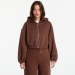 Urban Classics Fluffy Cropped Zip Hoodie Chocolate Brown - Suurus S (TB8635-14274 Džemprid)